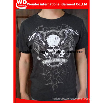 Mode-Siebdruck Herren Hot Großhandel Baumwolle Rundhals T-Shirt